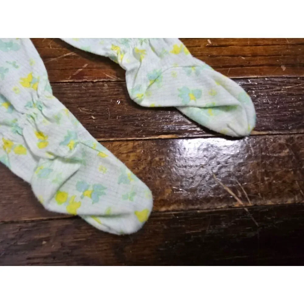 Vintage Carters Pastel Footed Animal Print Pants